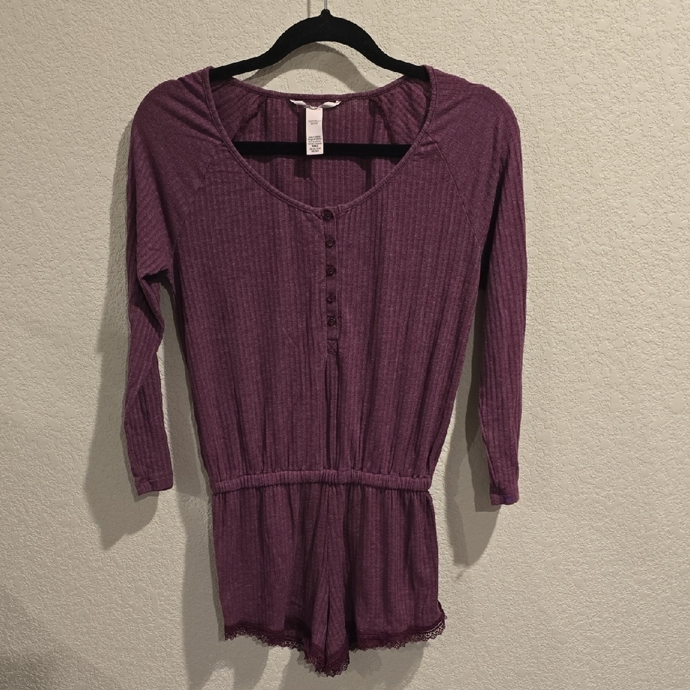 Victoria's Secret Plum Long Sleeve Romper